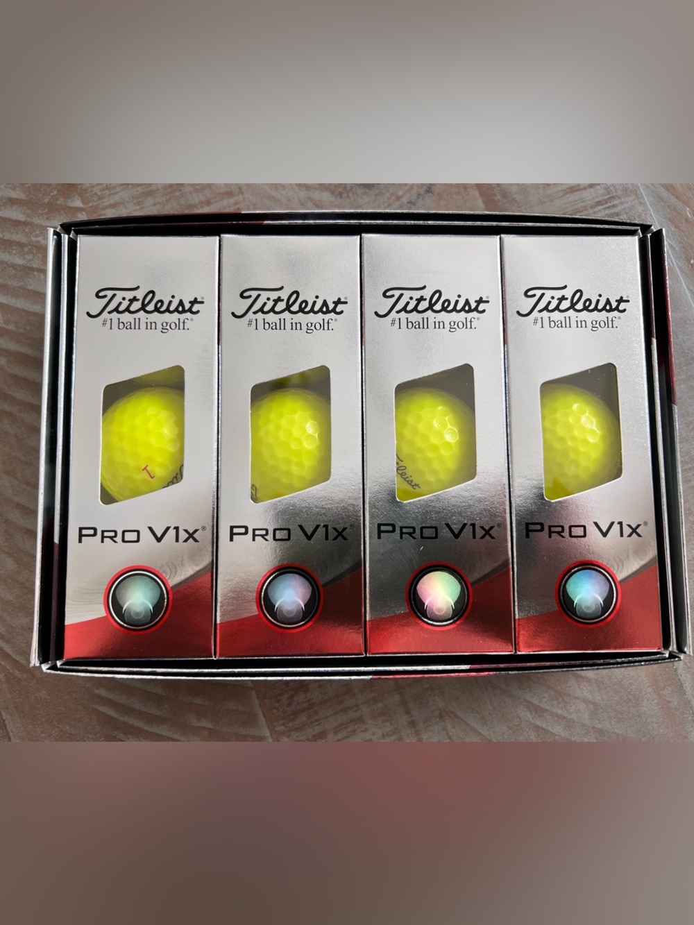 Titleist Pro V1x Neon Yellow Golf Ball 4-Pack